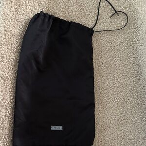 Prada Black Satin Drawstring Bag